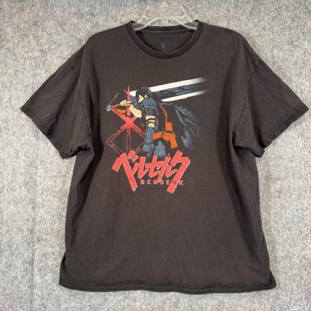Berserk Guts Anime T Shirt black Graphic Print Size XL Demon Slayer Gore